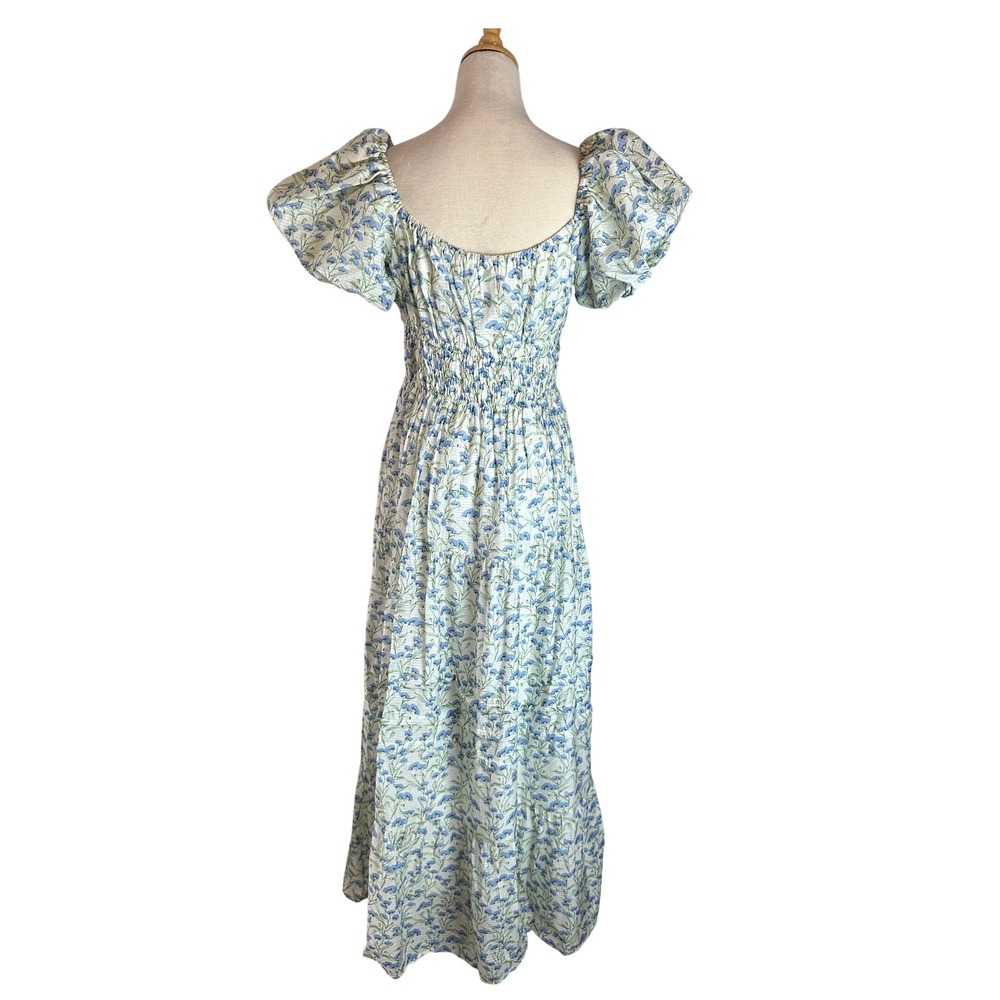 ASTR The Label Florentina Floral Tiered Maxi Dress Women M Blue NWOT - Picture 5 of 10
